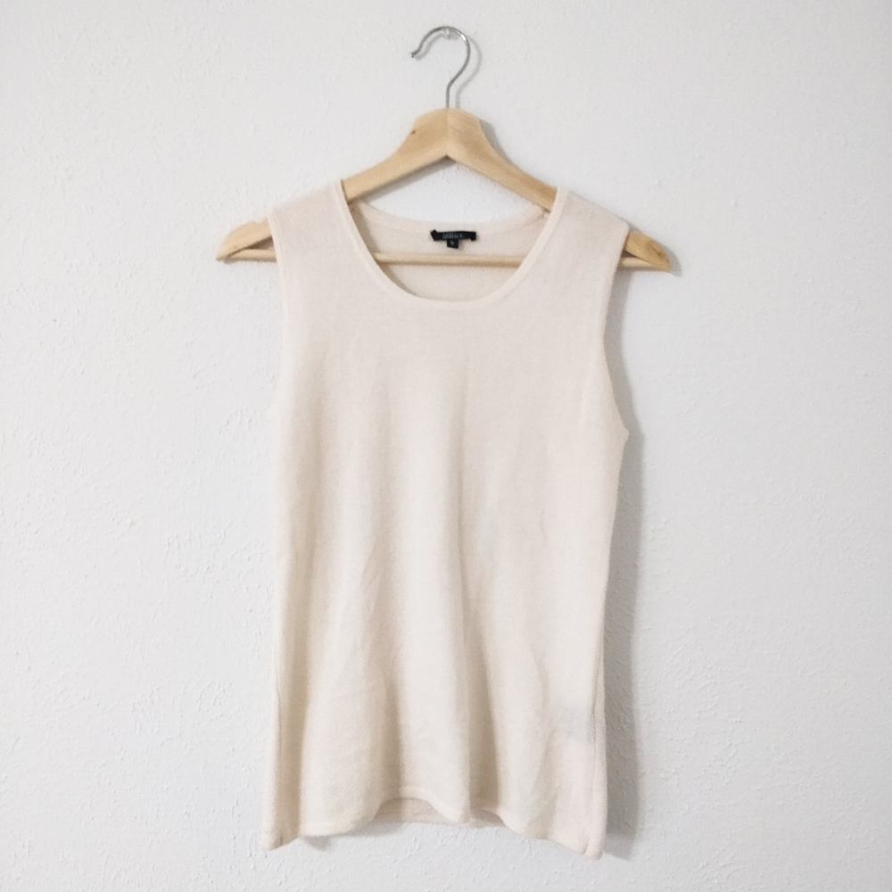 Pure Amici Cashmer Cream White Tank Top Undershirt
